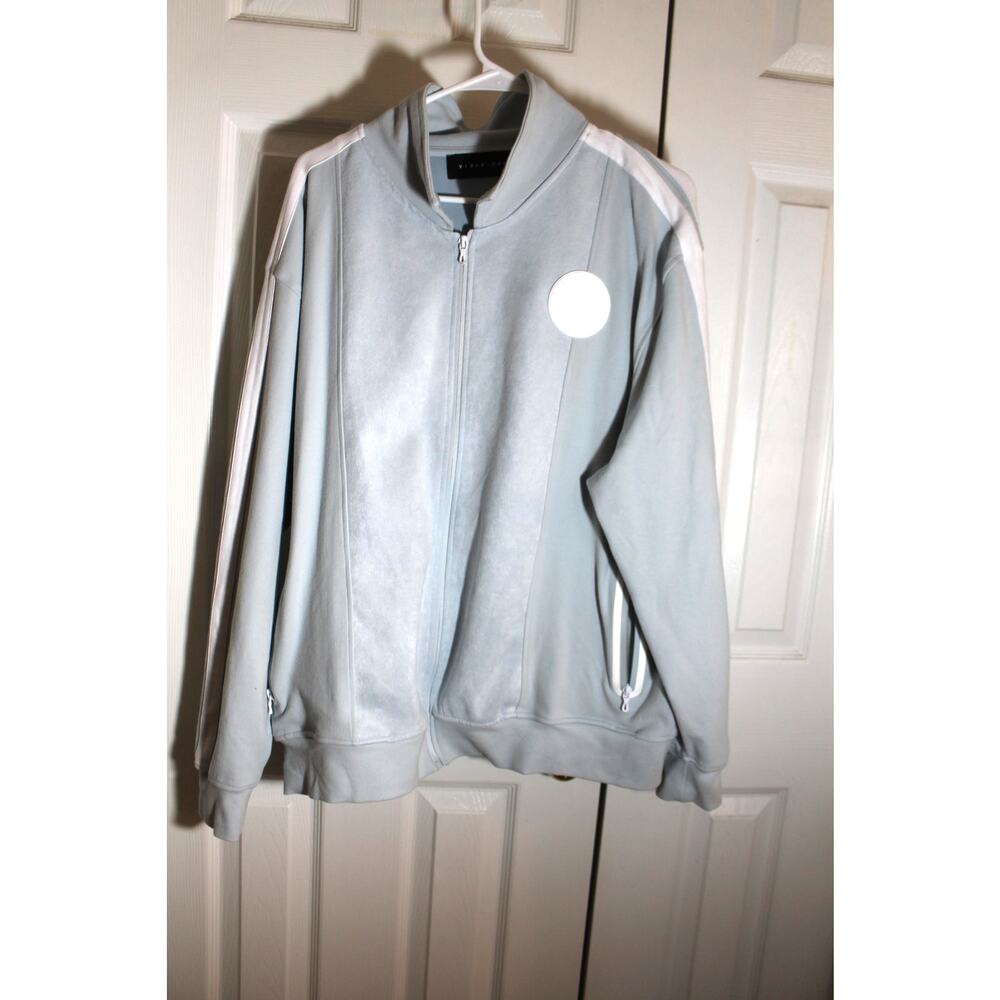 Vie + Riche Blue Paradise Resort Track Jacket sz XL